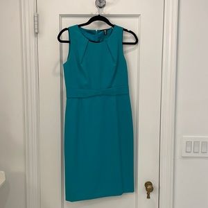 Elie Tahari Bergdorf turquoise pencil dress